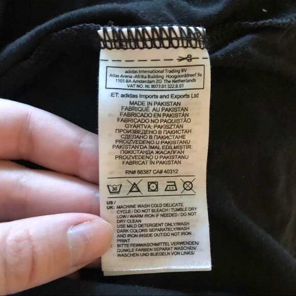 Adidas Originals Black Trefoil Tee NWT Size Medium - Picture 12 of 14